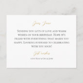 個人エレガント写真フレームと文字 ポストカード (裏面)