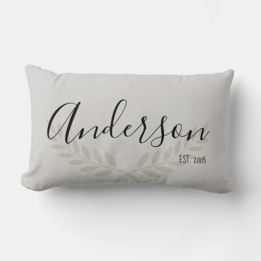 [個人エレガント用のファミリ名と設定]を使用する。日付 ランバークッション (正面)