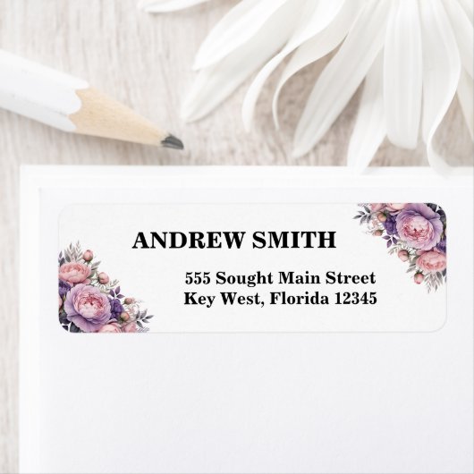 個人エレガント用フローラ住所 シール (インサイチュ)