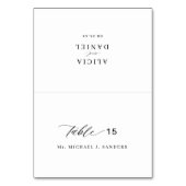 個人カスタムゲスト名結婚の座席表 テーブルナンバー (正面)