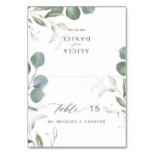 個人カスタムゲスト名結婚の座席表 テーブルナンバー (正面)