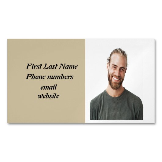 個人カスタム写真ウルフトーテム名刺 マグネット名刺 (正面)