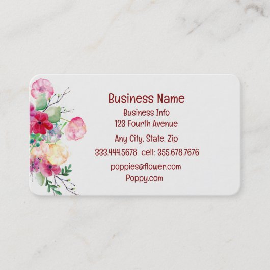 個人カスタム国フローラ名刺 名刺 (正面)