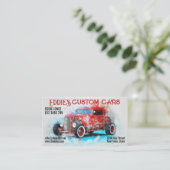 個人カスタム車改造、水色グランジ、 名刺 (スタンド正面)