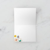 個人カラフルモダンフローラ サンキューカード (内部)