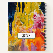 個人カラフル記絵を描事のスプラッシュ ノートブック (裏面)