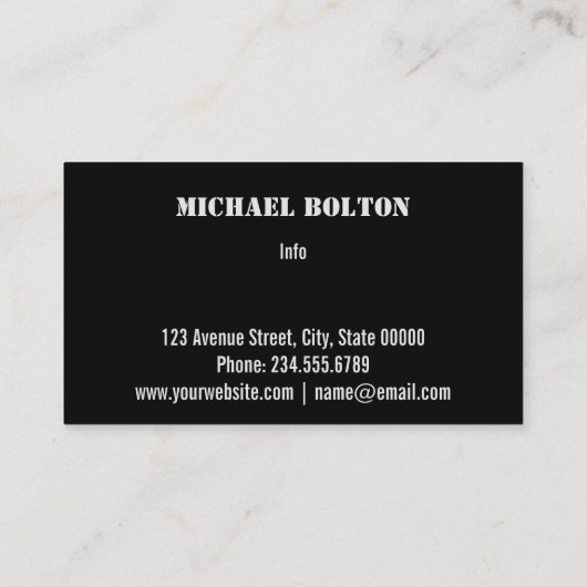 個人カード、抽象芸術 名刺 (裏面)