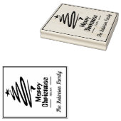 個人クリスマスカードスタンプデザイン ラバースタンプ (押印)