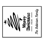 個人クリスマスカードスタンプデザイン ラバースタンプ (インプリント)