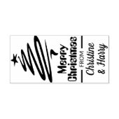 個人クリスマスプレゼントラベルデザイン ラバースタンプ (インプリント)