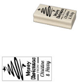 個人クリスマスプレゼントラベルデザイン ラバースタンプ (押印)