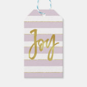 個人クリスマスホリデーカスタムグリーティングパープル ギフトタグ (正面)