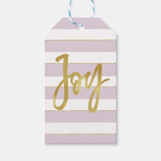 個人クリスマスホリデーカスタムグリーティングパープル ギフトタグ (正面)