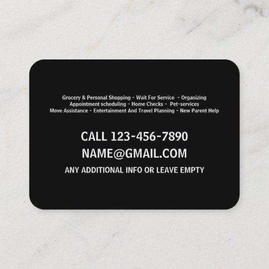 個人コンシェルジュ 名刺 (裏面)