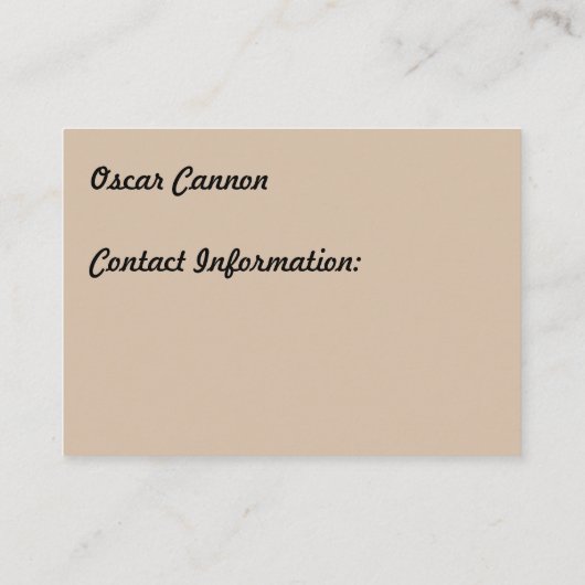 個人シェフの名刺 名刺 (裏面)