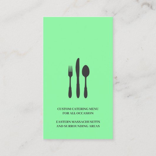 個人シェフの名刺 名刺 (裏面)