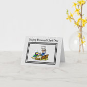 個人シェフの感謝の日カード カード (黄色い花)