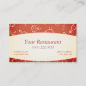 個人シェフまたはレストラン名刺 名刺 (裏面)