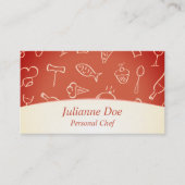 個人シェフまたはレストラン名刺 名刺 (正面)