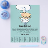 個人シェフ/ケータリングプロモーションフライヤー チラシ (シングル)