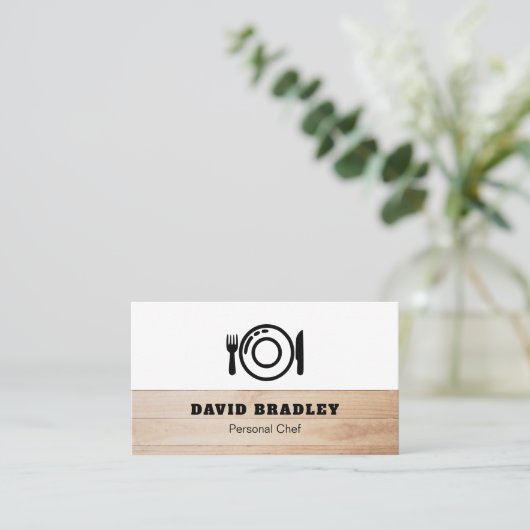 個人シェフ 名刺 (スタンド正面)