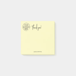 個人シンプル文房具ありがとう黄色 ポストイット