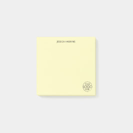 個人シンプル文房具のロゴ黄色 ポストイット