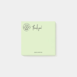 個人シンプル文房具Thank You Green淡い色の ポストイット