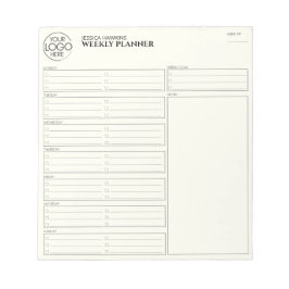 個人シンプル週次プランナーロゴ ノートパッド