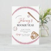 個人シンプル野球誕生会 招待状 (スタンド正面)