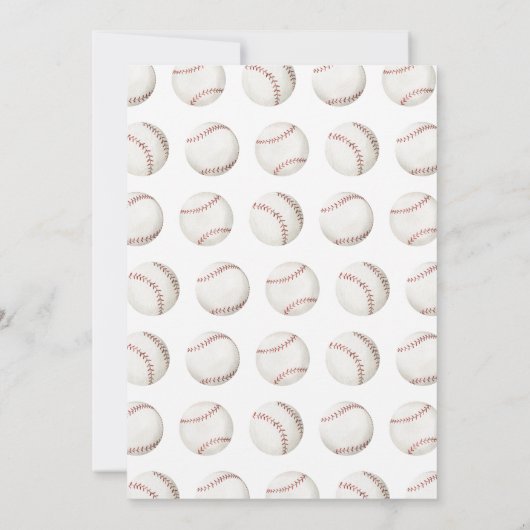 個人シンプル野球誕生会 招待状 (裏面)