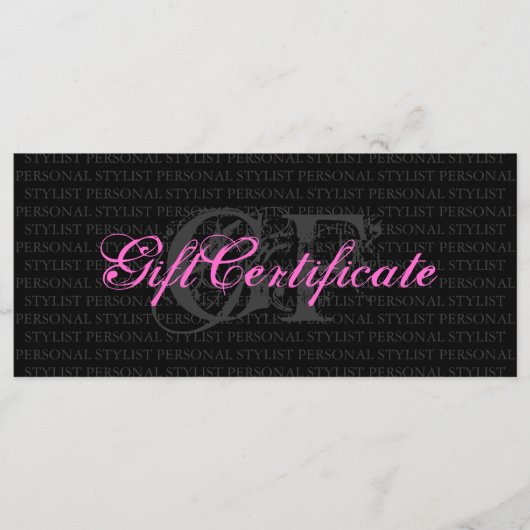 個人スタイリストギフト証明書 (正面)