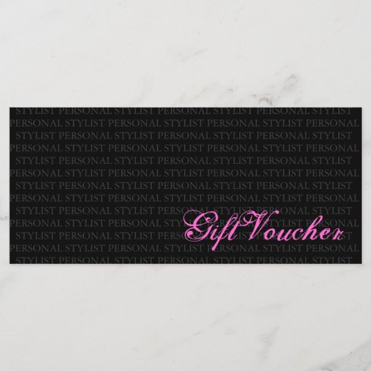 個人スタイリストギフト証明書 (正面)