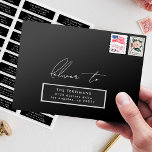個人スタイリッシュの結婚ゲストアドレス シール<br><div class="desc">カスタムウェディングゲスト個人アドレスのスタンプ頼ラベル – お問い合わせもしがあります</div>
