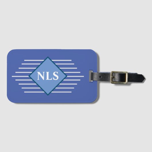 個人スタイリッシュイニシャルとのデザイン- モノグラムの ラゲッジタグ (正面横)