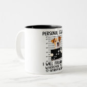 個人ストーカーおもしろいビッホンフリースドッグビッホンテン ツートーンマグカップ (正面左)