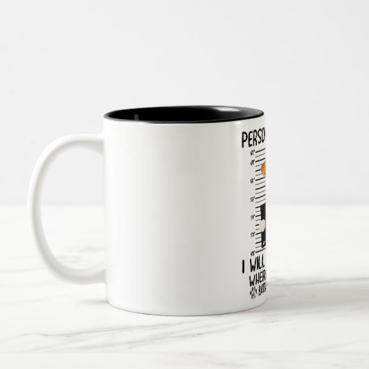 個人ストーカーおもしろいビッホンフリースドッグビッホンテン ツートーンマグカップ (左)