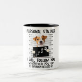 個人ストーカーおもしろいビッホンフリースドッグビッホンテン ツートーンマグカップ (中央)