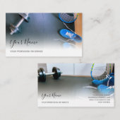 個人トレーニングおよびフィットネスコーチングの専門家バス 名刺 (正面/裏面)