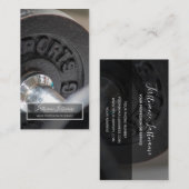 個人トレーニングおよびフィットネスコーチングの専門家バス 名刺 (正面/裏面)