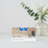 個人トレーニングおよびフィットネスコーチングの専門家バス 名刺 (スタンド正面)