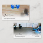 個人トレーニングおよびフィットネスコーチングの専門家バス 名刺 (正面/裏面)