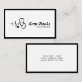 個人ナース介護者の健康 名刺 (正面/裏面)