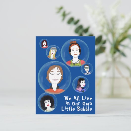 個人バブル – 人 ポストカード (スタンド正面)