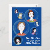 個人バブル – 人 ポストカード (正面/裏面)