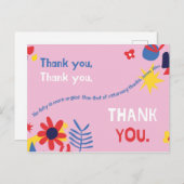 – 個人パーソナライズされた引用文ありがとう ポストカード (正面/裏面)