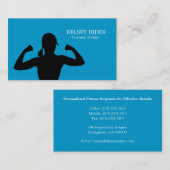 個人フィットネストレーナーの名刺テンプレート 名刺 (正面/裏面)