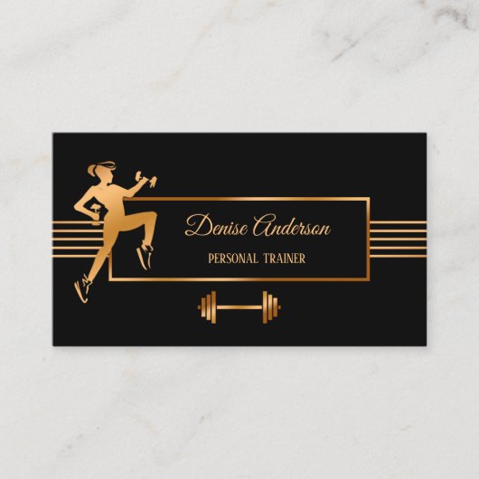 個人フィットネストレーナーアポイントメント名刺 予約カード (正面)
