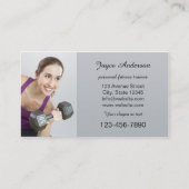 個人フィットネストレーナーフォト名刺 名刺 (正面)