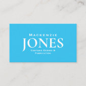 個人ブランドのビジネスロゴのモダンターコイズ 名刺 (正面)